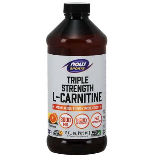 NOW L-Carnitine Liquid - 3000 mg - Citrus Flavor - 16 oz.