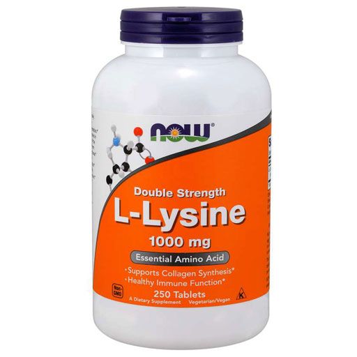 NOW L-Lysine - 1,000 mg - 250 Tabs
