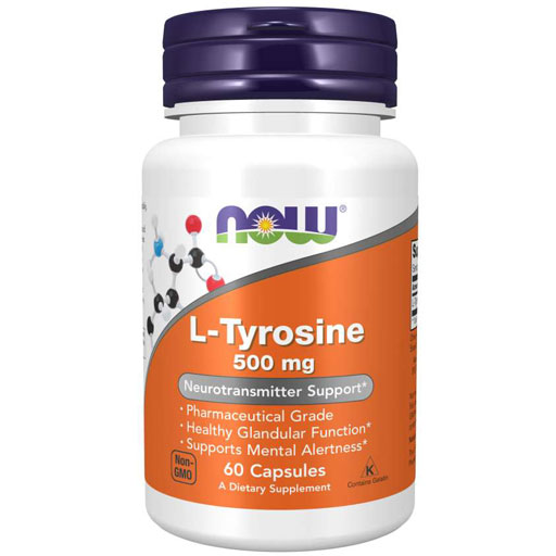 NOW L-Tyrosine, 500 mg, 120 Caps