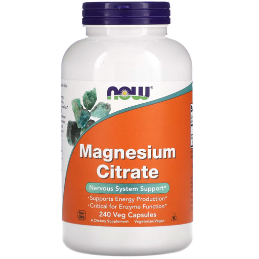 NOW Magnesium Citrate - 240 Veg Capsules