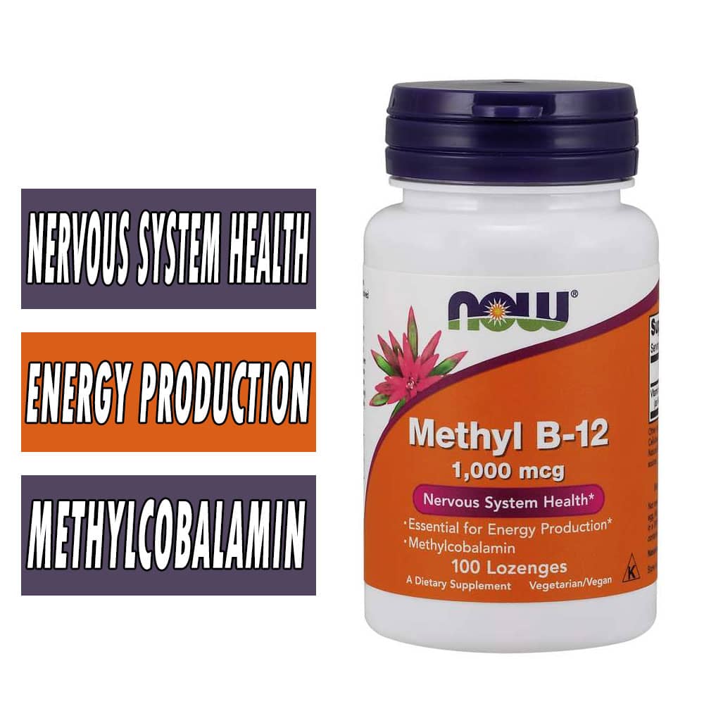 NOW Methyl B12 - 1,000 mcg - 100 Lozenges