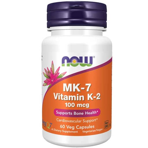 NOW MK-7 Vitamin K-2, 100 mcg, 60 Veg Caps
