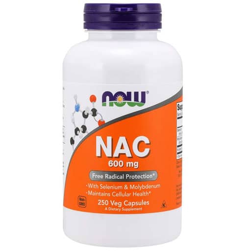 NOW NAC, N-Acetyl Cysteine, 600 mg, 250 Veg Caps,