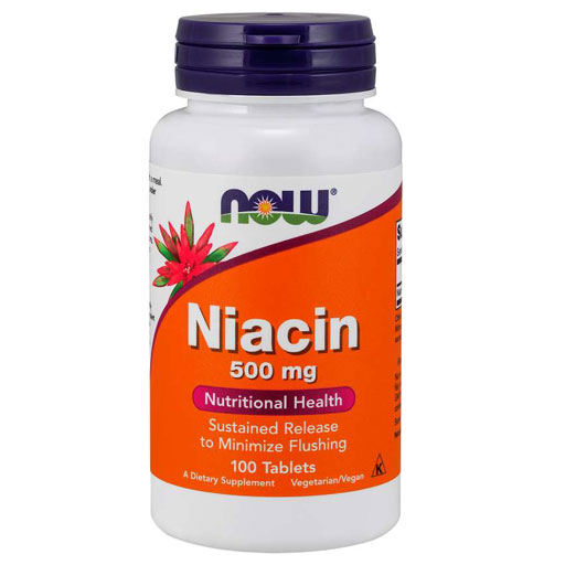 NOW Niacin - 500 mg - 100 Tablets