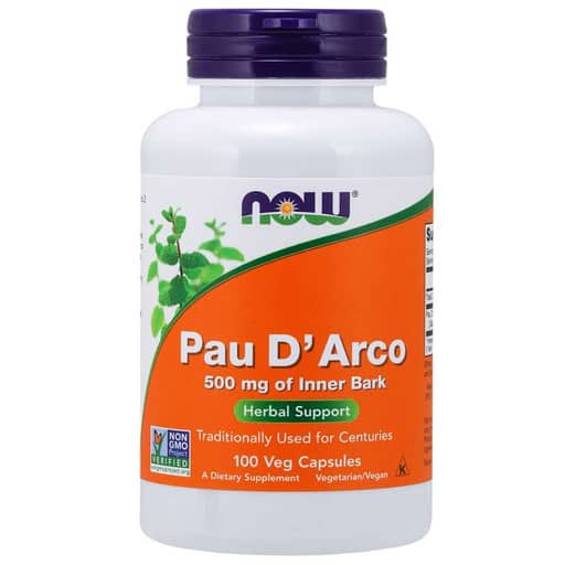NOW Pau D'Arco - 500 mg - 100 Veg Capsules