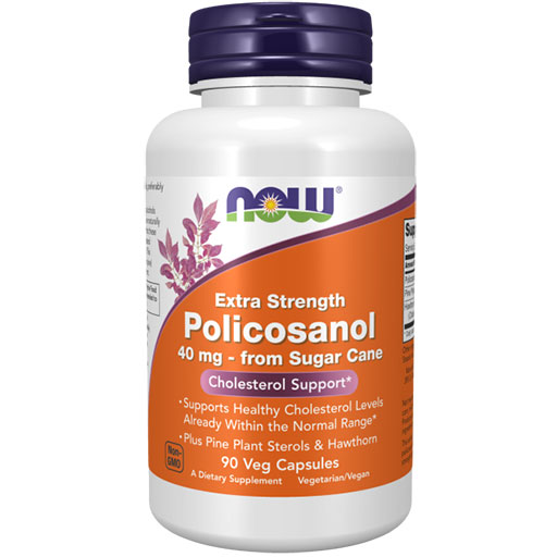 NOW Policosanol - Extra Strength - 40 mg - 90 Veg Caps