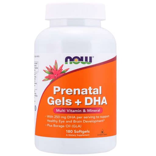 NOW Prenatal Gels Plus DHA, 180 Softgels