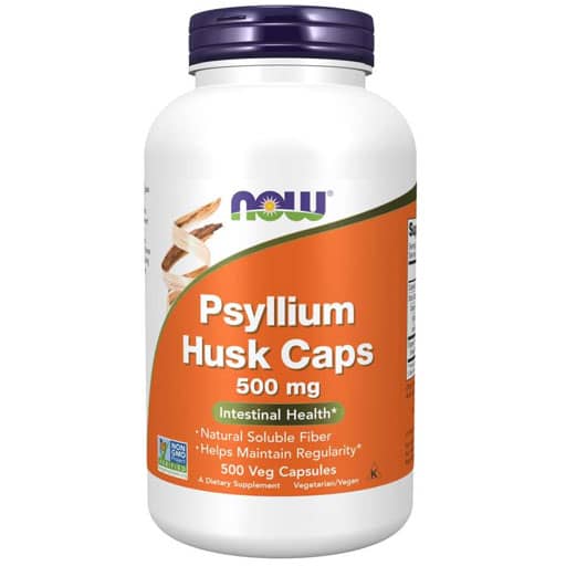 NOW Psyllium Husk - 500 mg - 500 Veg Capsules