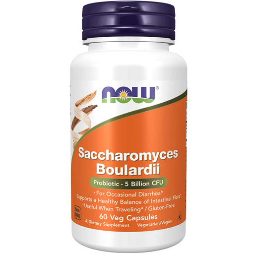 NOW Saccharomyces Boulardii - 5 Billion CFU - 60 Veg Caps