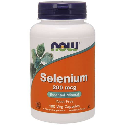 NOW Selenium 200mcg-Yeast Free - 180 Veg Caps