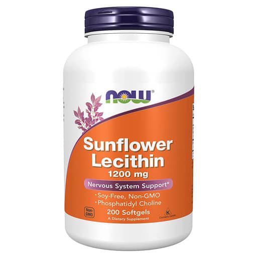 NOW Sunflower Lecithin - 1200 mg - 200 Softgels