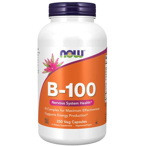 NOW Vitamin B-100, 250 Veg Caps