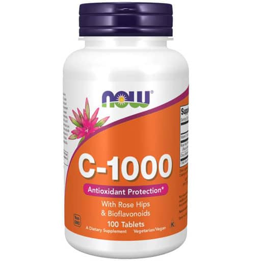 NOW Vitamin C-1000 - with Rose Hips and Bioflavonoids - 100 Tabs