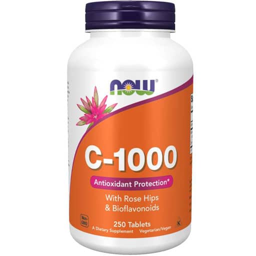 NOW Vitamin C-1000 with Rose Hips and Bioflavonoids - 250 Tabs