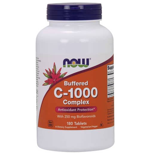 NOW Buffered Vitamin C-1000 Complex - with Bioflavonoids - 180 Tabs