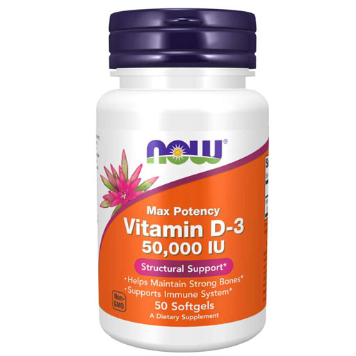 NOW Vitamin D3 - 50,000 IU - 50 Softgels