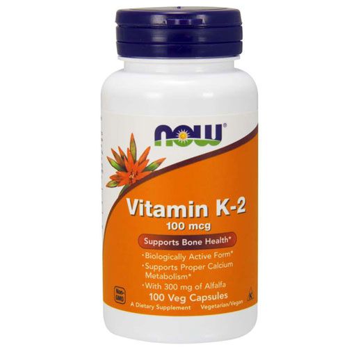 NOW Vitamin K2, 100 mcg, 100 Veg Caps