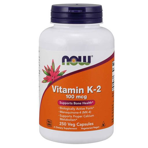 NOW Vitamin K2, 100 mcg, 250 Veg Caps 