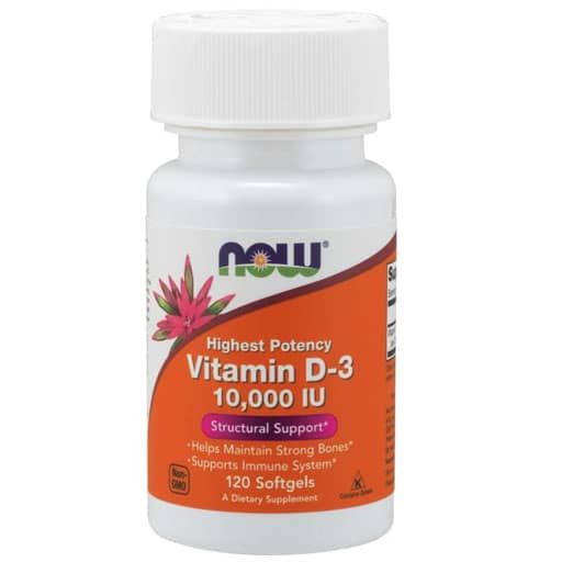 NOW, Vitamin D-3, 10,000 IU, 120 Softgels