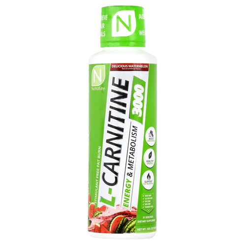 NutraKey L-Carnitine 3000, Delicious Watermelon, 16 FL OZ
