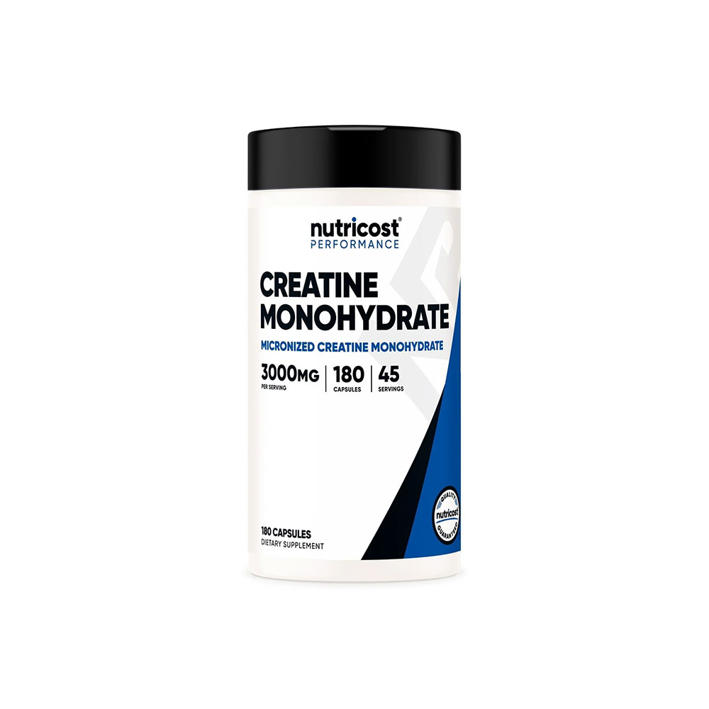 Nutricost Creatine Monohydrate - 3,000 mg - 180 Capsules