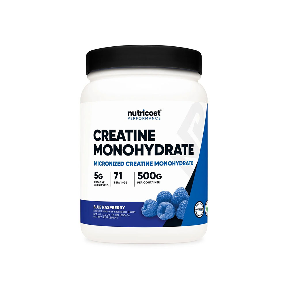 Nutricost Creatine Monohydrate Powder - Blue Raspberry - 500 Grams