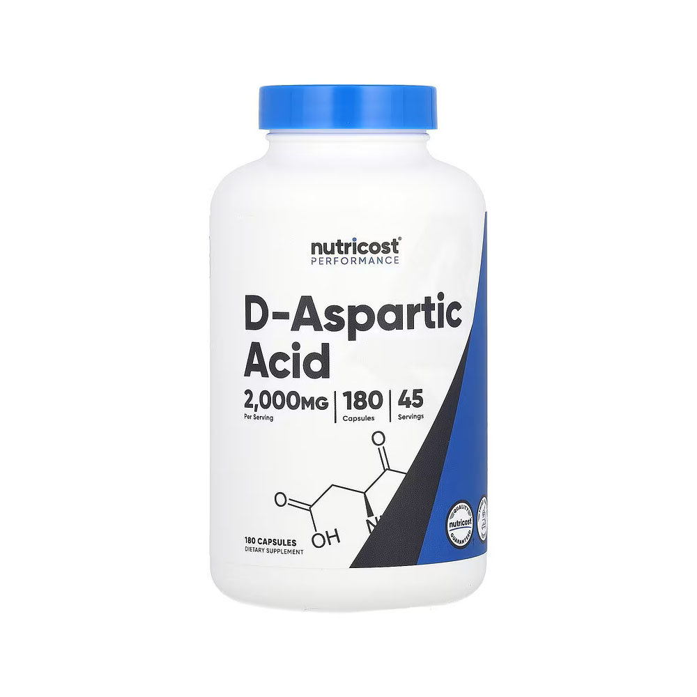 Nutricost D-Aspartic Acid - 2000 mg - 180 Capsules