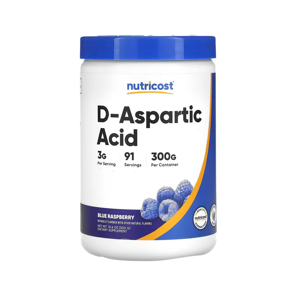 Nutricost D-Aspartic Acid Powder - Blue Raspberry - 300 Grams