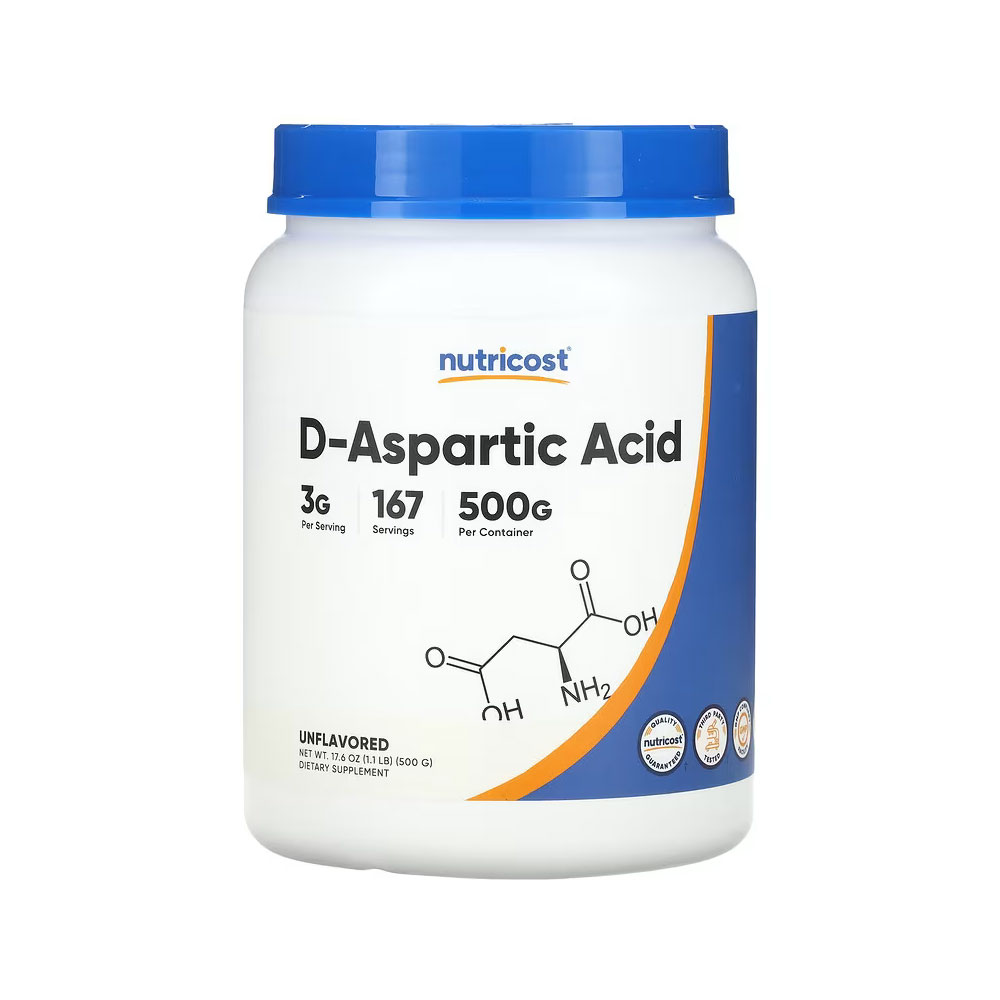 Nutricost D-Aspartic Acid Powder - Unflavored - 500 Grams
