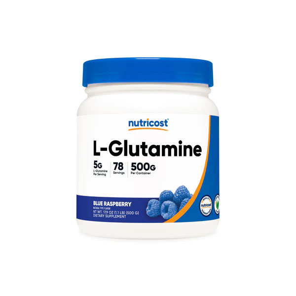 Nutricost L-Glutamine Powder - Blue Raspberry - 500 Grams