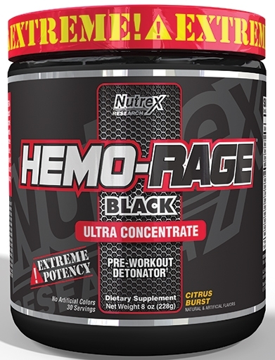 Hemo Rage Black By Nutrex, Ultra Concentrate, Citrus Burst, 30 Servings