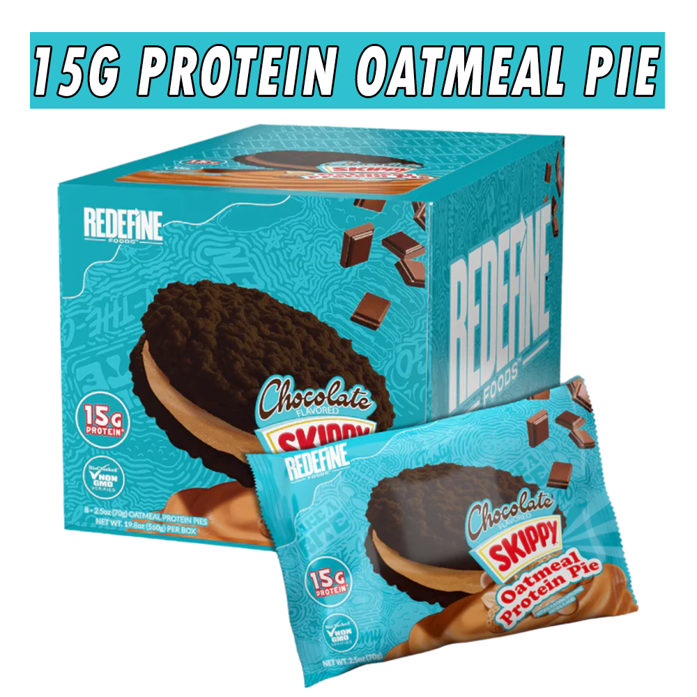 Redefine Foods Oatmeal Protein Pie - Skippy Chocolate - 8 Pack