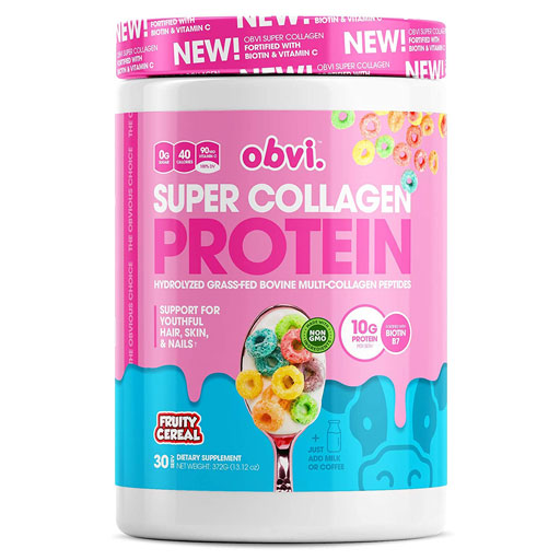 Obvi Super Collagen Protein - Fruity Cereal - 30 Servings
