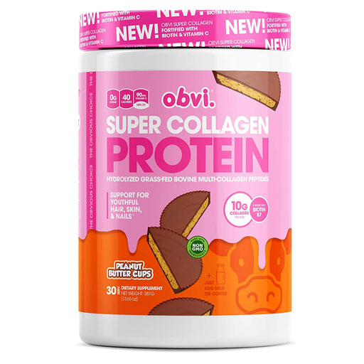 Obvi Super Collagen Protein - Peanut Butter Cup - 30 Servings