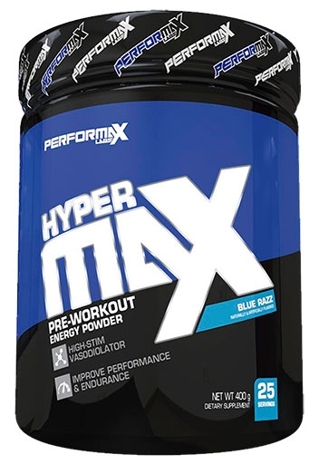 Hypermax Pre Workout By Performax Labs, Blue Razz, 25 Servings