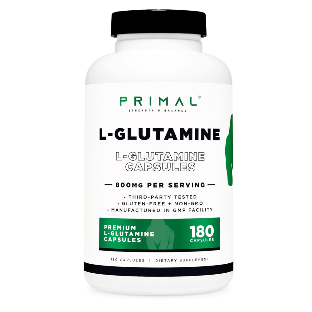 Primal L-Glutamine - 800 mg - 180 Capsules