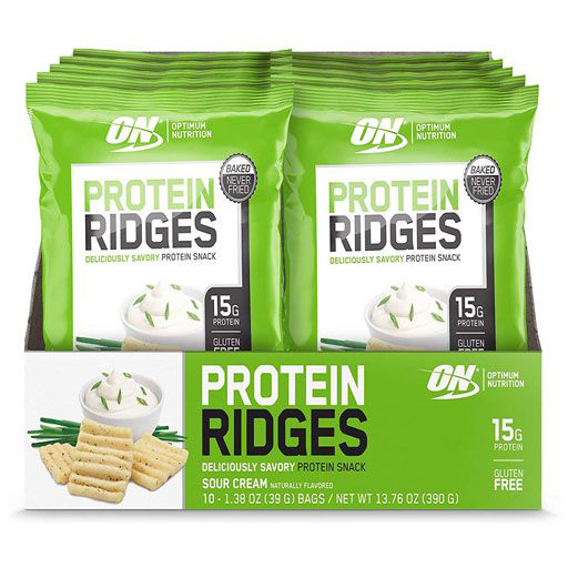 Optimum Protein Ridges - Sour Cream - 10/Box
