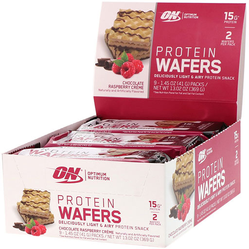 Optimum Protein Wafers - Chocolate Raspberry Creme - 9/box