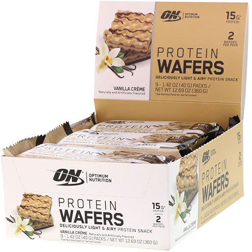 Optimum Protein Wafers - Vanilla Creme - 9/box
