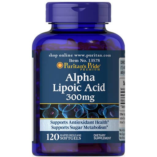 Puritan's Pride Alpha Lipoic Acid - 300 mg - 120 Softgels