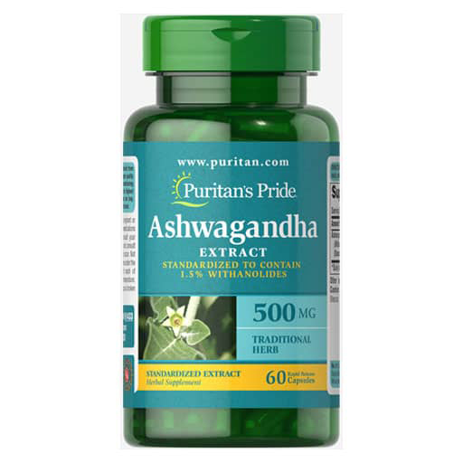 Puritan's Pride Ashwagandha Extract - 500 mg - 60 Capsules