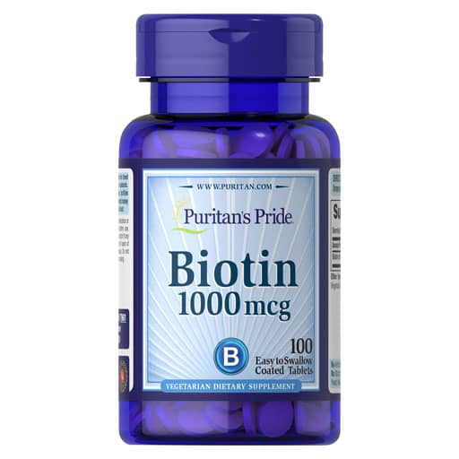 Puritan's Pride Biotin - 1000 mcg - 100 Tablets