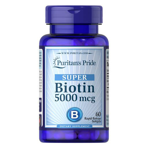 Puritan's Pride Biotin - 5000 mcg - 60 Softgels