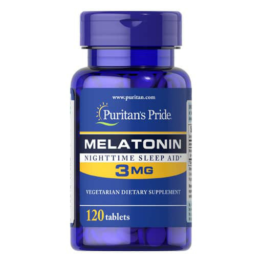 Puritan's Pride Melatonin - 3 mg - 120 Tablets