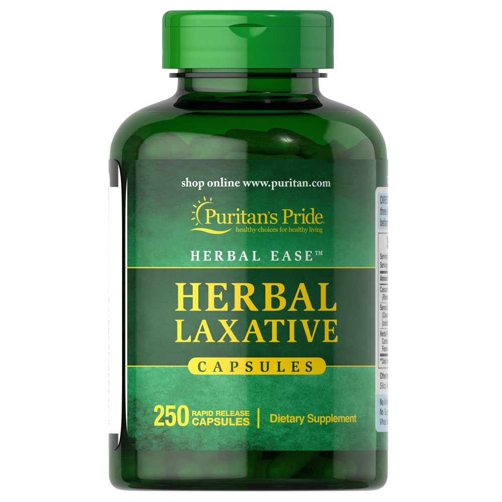 Puritan's Pride Herbal Laxative - 250 Rapid Release Capsules