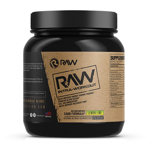 Raw Intra Workout - Lemon Lime - 30 Servings - New Formula