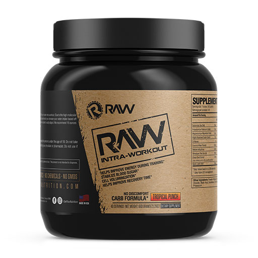 Raw Intra Workout - Tropical Punch - 30 Servings - New Formula