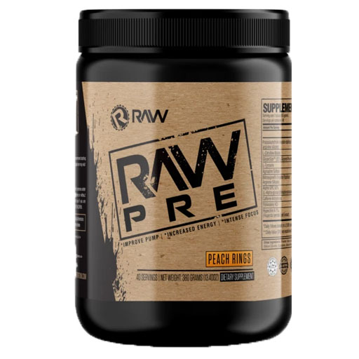 Raw Pre - Peach Rings - 40 Servings