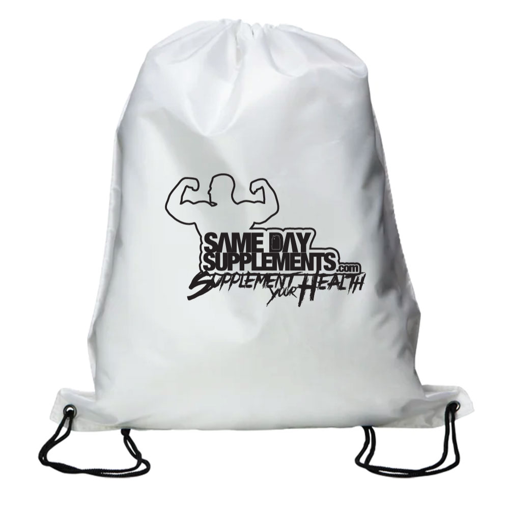 Same Day Supplements Drawstring Bag - White