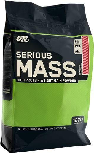 Serious Mass Strawberry 12lb by Optimum Nutrition